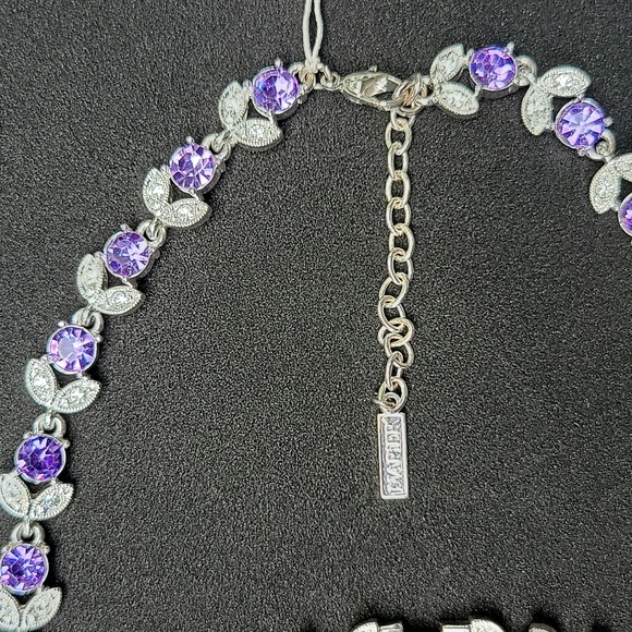 Napier Purple Necklace and Bracelet Set - Picture 2 of 7